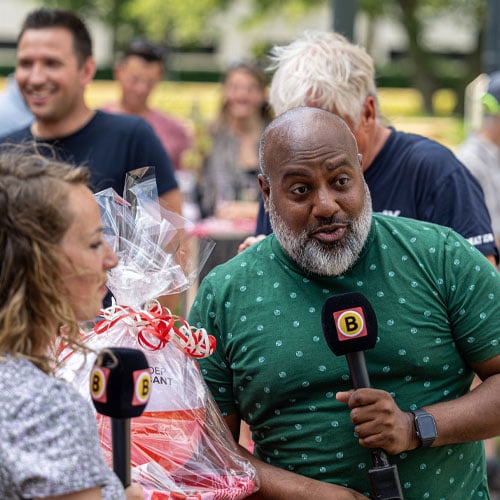 Aan het werk: Tv-presentatie bij 't Brabants Buske